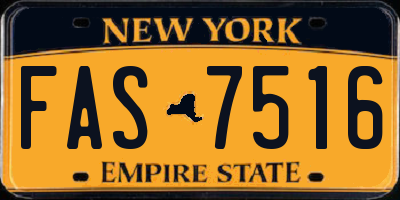 NY license plate FAS7516