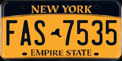 NY license plate FAS7535