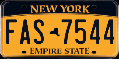 NY license plate FAS7544