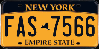 NY license plate FAS7566