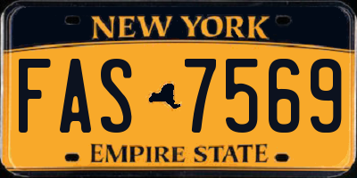 NY license plate FAS7569