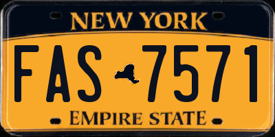 NY license plate FAS7571