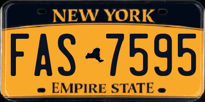 NY license plate FAS7595