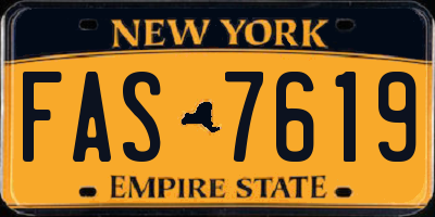 NY license plate FAS7619