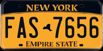 NY license plate FAS7656