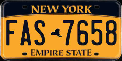 NY license plate FAS7658