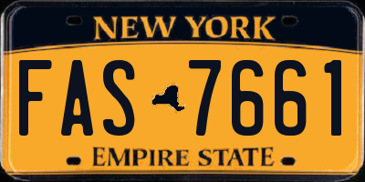 NY license plate FAS7661