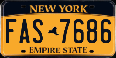 NY license plate FAS7686