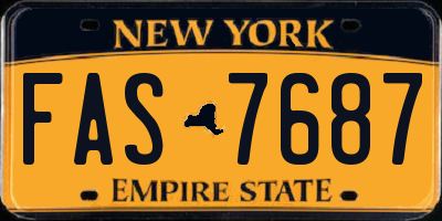 NY license plate FAS7687