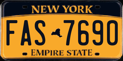 NY license plate FAS7690