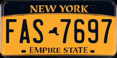 NY license plate FAS7697