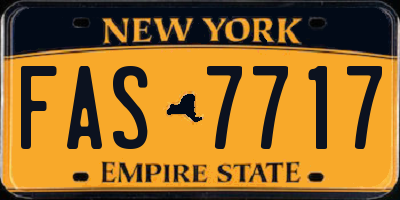 NY license plate FAS7717