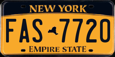 NY license plate FAS7720
