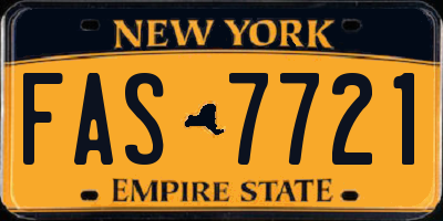NY license plate FAS7721