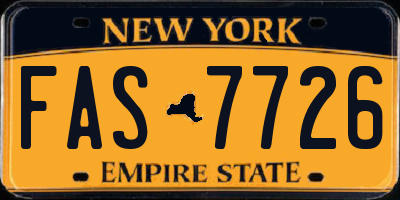 NY license plate FAS7726
