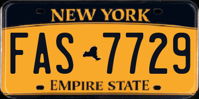 NY license plate FAS7729