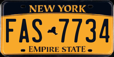 NY license plate FAS7734