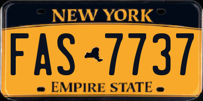 NY license plate FAS7737