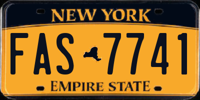 NY license plate FAS7741