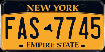 NY license plate FAS7745