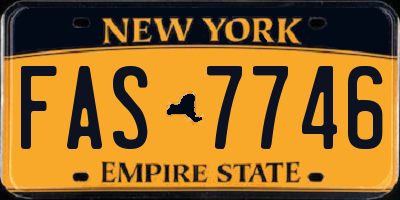 NY license plate FAS7746
