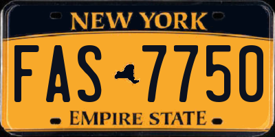 NY license plate FAS7750
