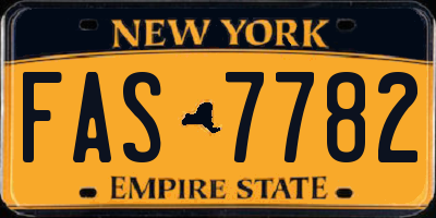 NY license plate FAS7782