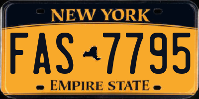 NY license plate FAS7795