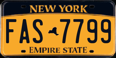 NY license plate FAS7799