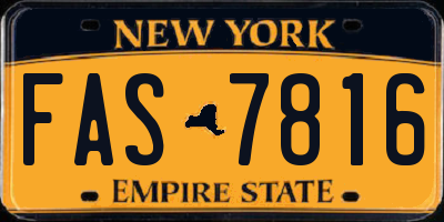 NY license plate FAS7816