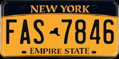 NY license plate FAS7846