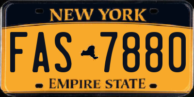 NY license plate FAS7880