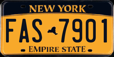 NY license plate FAS7901