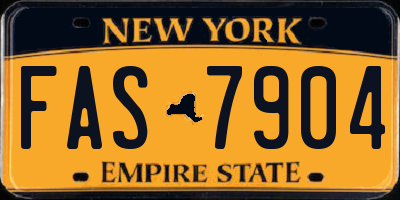 NY license plate FAS7904