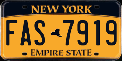 NY license plate FAS7919
