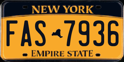 NY license plate FAS7936