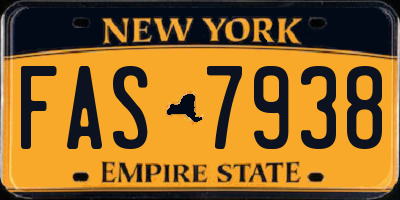 NY license plate FAS7938
