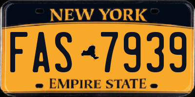 NY license plate FAS7939
