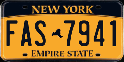 NY license plate FAS7941