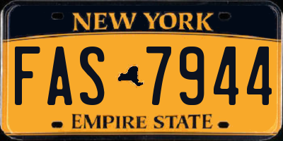 NY license plate FAS7944