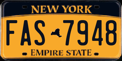 NY license plate FAS7948