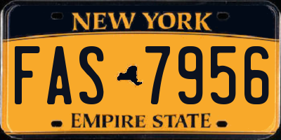NY license plate FAS7956