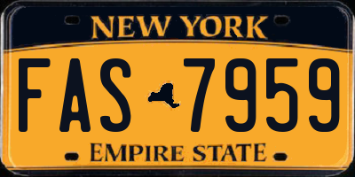 NY license plate FAS7959