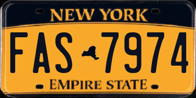NY license plate FAS7974