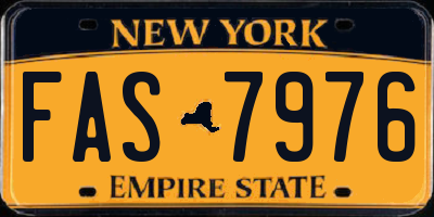 NY license plate FAS7976