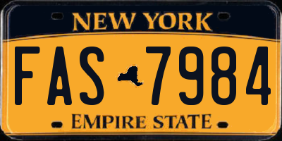 NY license plate FAS7984