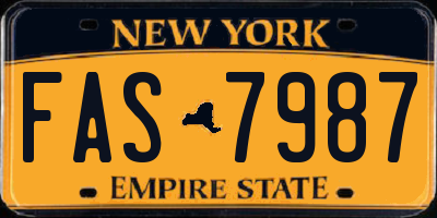 NY license plate FAS7987