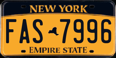 NY license plate FAS7996