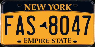 NY license plate FAS8047