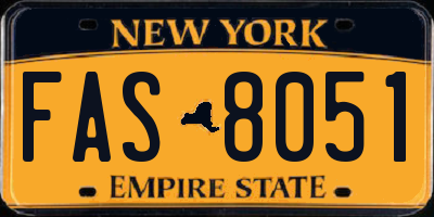 NY license plate FAS8051